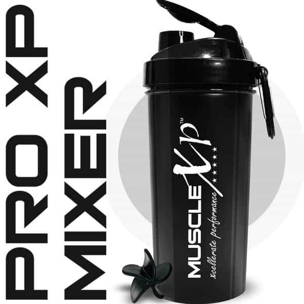 Musclexp Gym Shaker Pro Xp Mixer Shaker 700 Ml For Protein Bpa Free Material Sipper Bottle (Black)