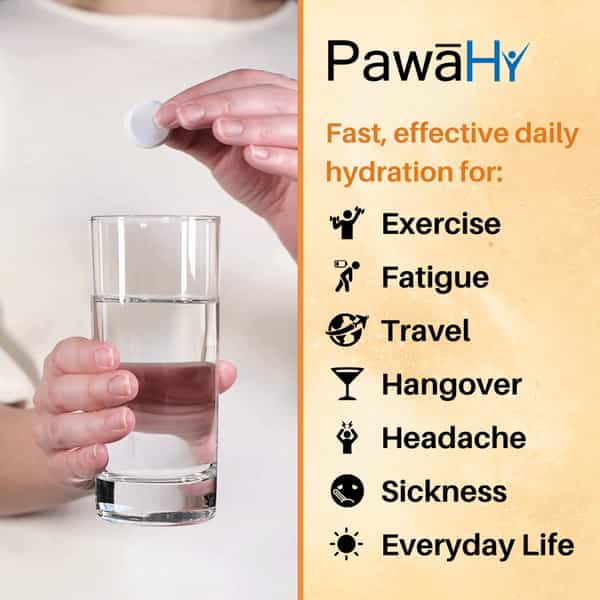 Pawahy Electrolyte Energy Hydration Ashwagandha& Herbs -Pack Of 2 (30 Tablets) -Orange