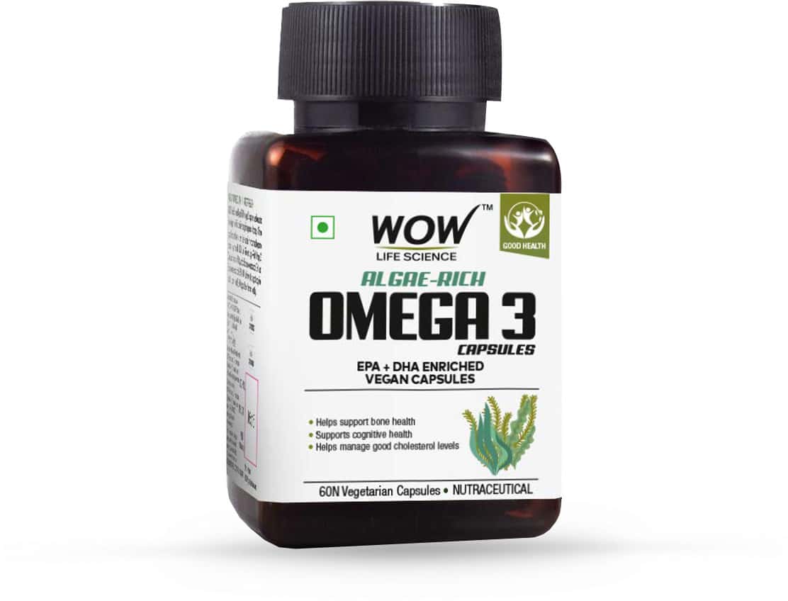 Wow Life Science Algae - Rich Omega 3 - 60 Vegetarian Capsules