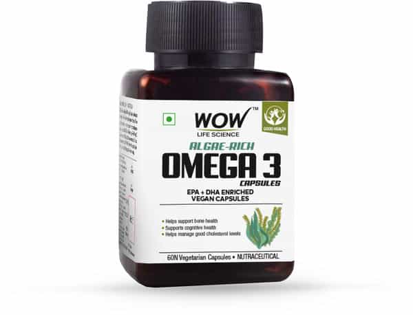 Wow Life Science Algae - Rich Omega 3 - 60 Vegetarian Capsules