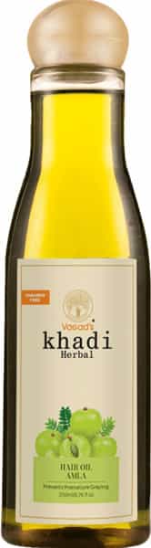Vagad's Khadi Amla Hair Oil 200Ml | Prevents Premature Greying | Parabens Free | Silicon Free