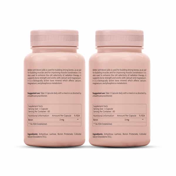 Sheneed Boron Supplement 3Mg For Bone | Muscle & Metabolism With Magnesium & Calcium (Pack Of 2)