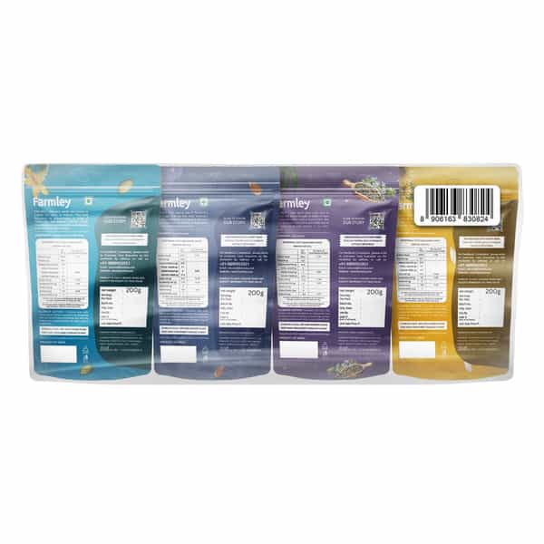 Farmley Seeds Combo (200G X4)- Chia Seeds | Flax Seeds | Pumpkin Seeds | Sunflower Seeds 800G