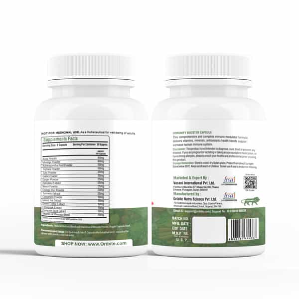 Oribite Immunity Booster Capsules For Daily Protection 60 Capsules