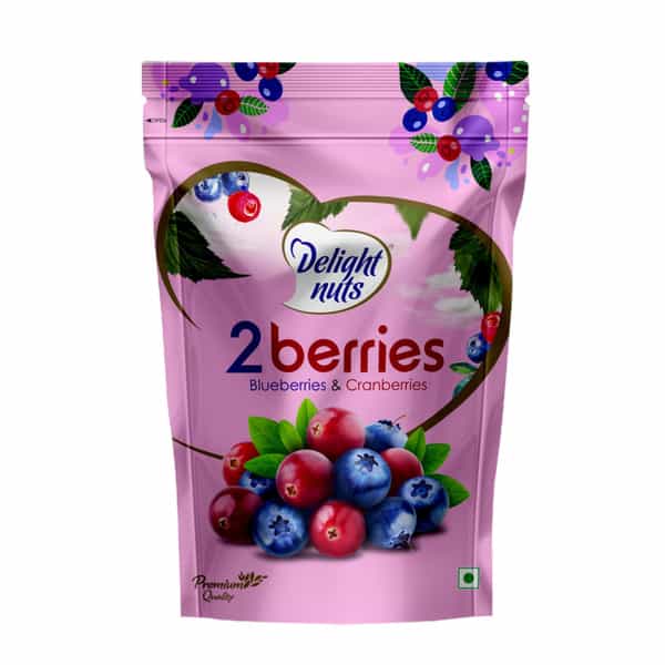Delight Nuts 2Berries - Blueberries And Cranberries - Premium Quality 200Gm
