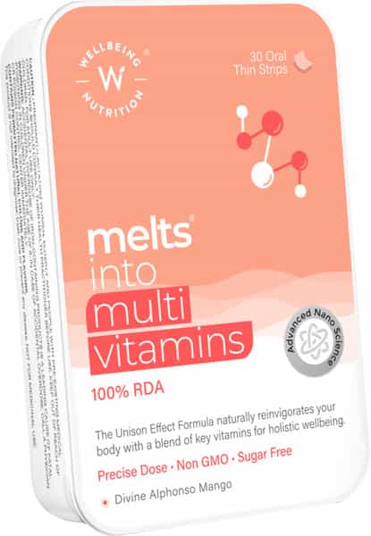 Wellbeing Nutrition Melts Multivitamin 100% Rda For Better Immunity & Increased Energy 30 Strips