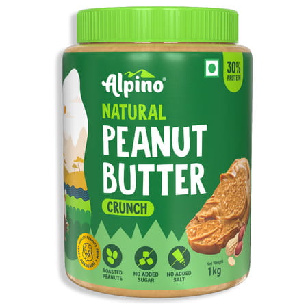 Alpino Natural Peanut Butter Crunch Jar 1 Kg