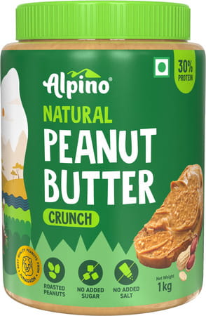 Alpino Natural Peanut Butter Crunch Jar 1 Kg