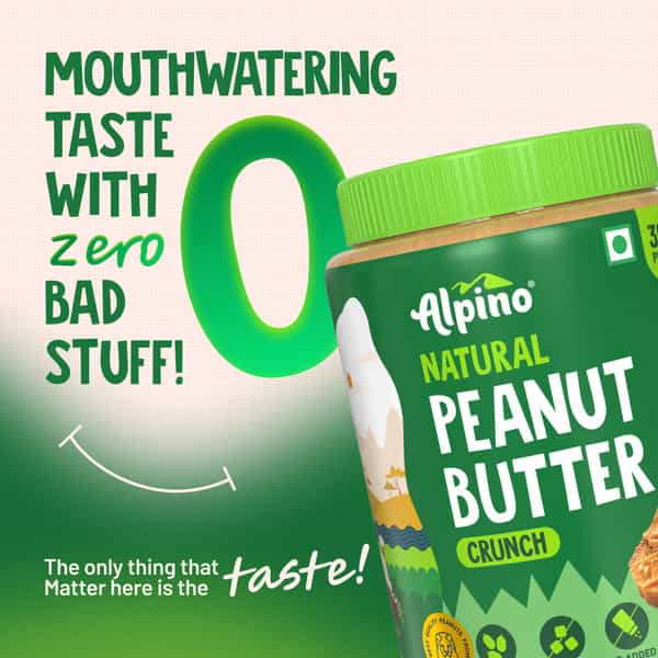 Alpino Natural Peanut Butter Crunch Jar 1 Kg