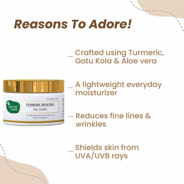 Mother Sparsh Turmeric Healing Day Cream | Reduce Dark Spots & Hyperpigmentation- 40Gm
