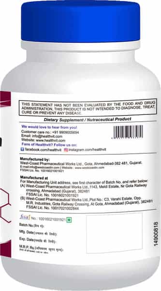 Healthvit Gtf Chromium (Chromium Nicotinate) 200 Mcg 60 Capsules
