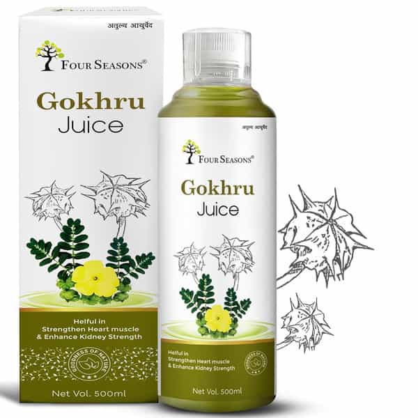 Four Seasons Gokhru Juice 500Ml | Improve Kidney Function & Urinary Health - Muscle Recovery