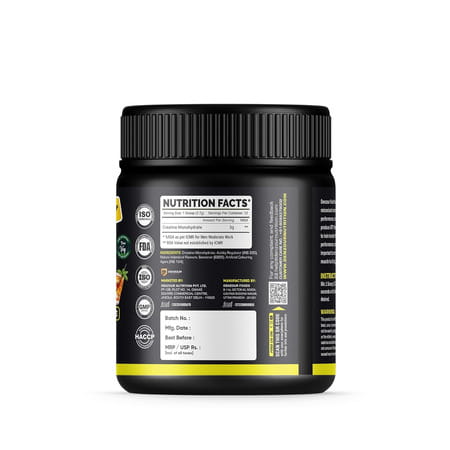 Denzour Nutrition Pure Micronised Creatine Monohydrate Powder | 3G Per Serve (122G | Tropical Tango)