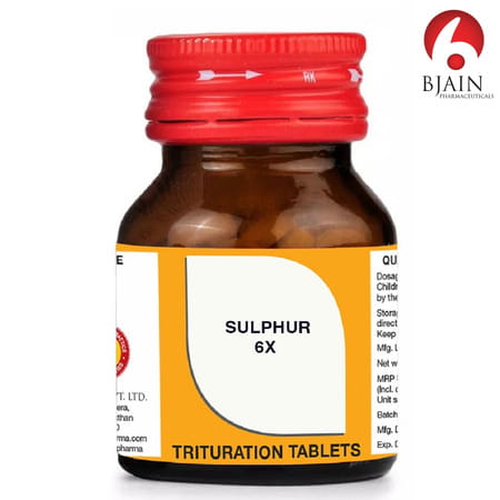 Bjain Sulphur Trituration Tablet 6x | 25gm