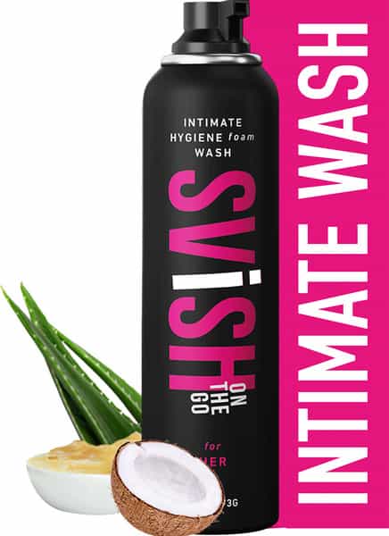 Svish On The Go Intimate Hygiene Foam Wash (Women) | Balance Ph | Dermatologically Tested | 75Ml