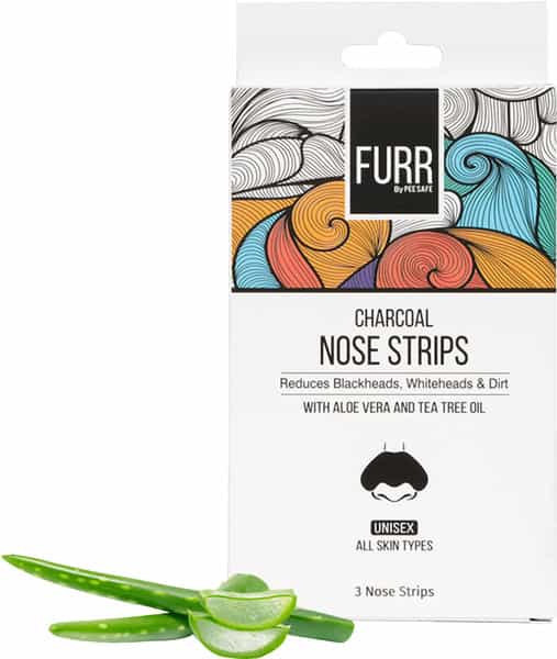 Furr Charcoal Nose Strips Reduces Blackheads Oil & Dirt- Men And Women - Pack Of 3