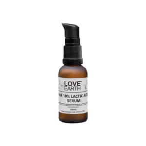 Love Earth Aha 10% Lactic Acid Serum With Organic Carrot Root & Hyaluronic Acid For Dark Spots 30ml