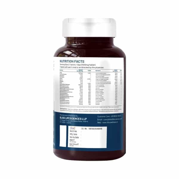 Bliss Welness Women's Multivitamin For Immunity,Metobolism, Hair&Skin Health Supplements- 60 Tablets