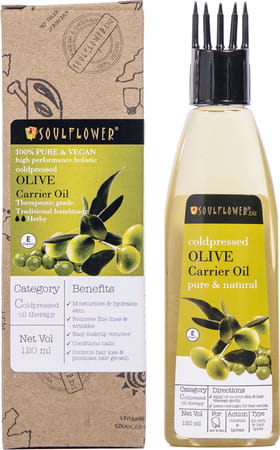 Soulflower Coldpressed Olive Carrier Oil - 120 Ml