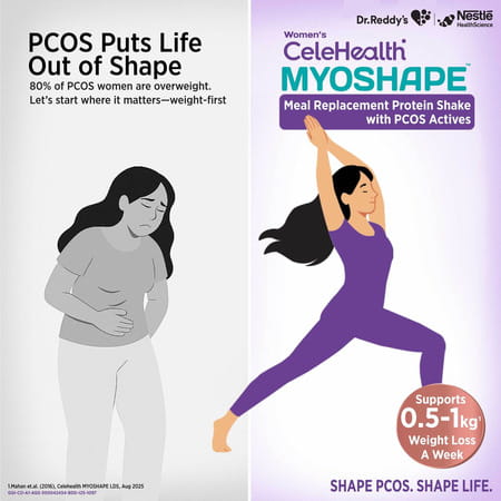 Celehealth Myoshape Chocolate Powder For Women Jar 400 Gm