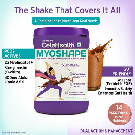Celehealth Myoshape Chocolate Powder For Women Jar 400 Gm