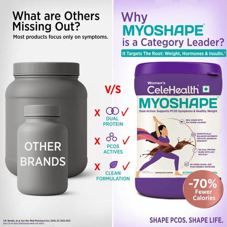 Celehealth Myoshape Chocolate Powder For Women Jar 400 Gm