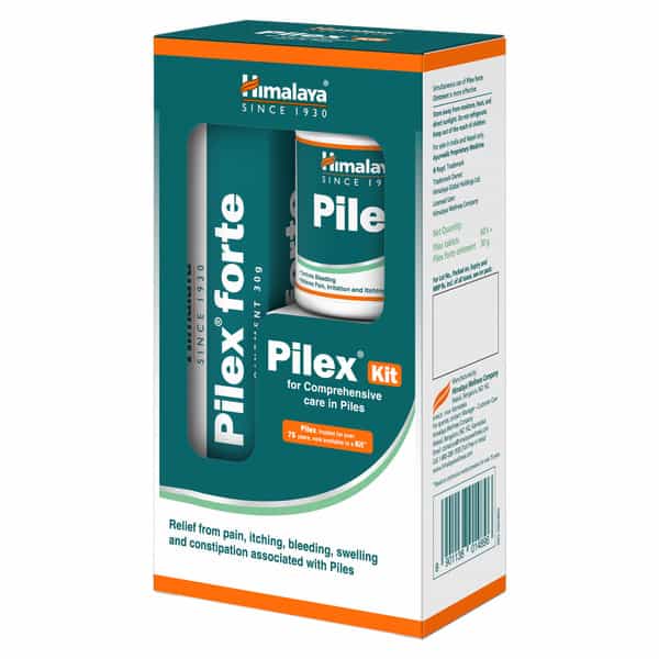 Himalaya Pilex Kit | Complete Piles Management Kit | Pack Of 60 Tablets + Ointment 30 Gm