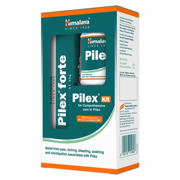 Himalaya Pilex Kit | Complete Piles Management Kit | Pack Of 60 Tablets + Ointment 30 Gm