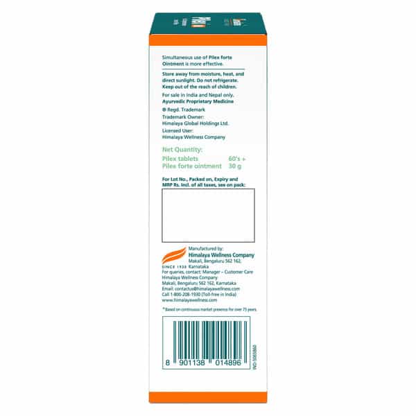 Himalaya Pilex Kit | Complete Piles Management Kit | Pack Of 60 Tablets + Ointment 30 Gm