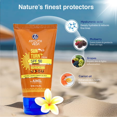Ayouthveda Sun Trun+ Spf50 Cream - 60g