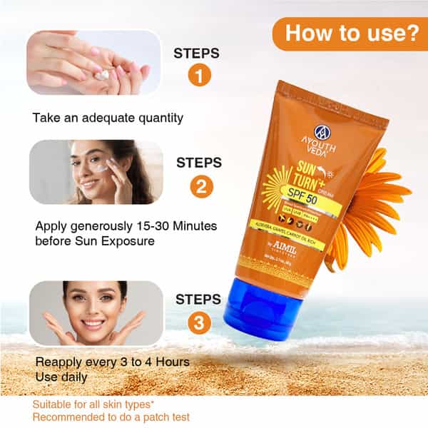 Ayouthveda Sun Trun+ Spf50 Cream - 60G