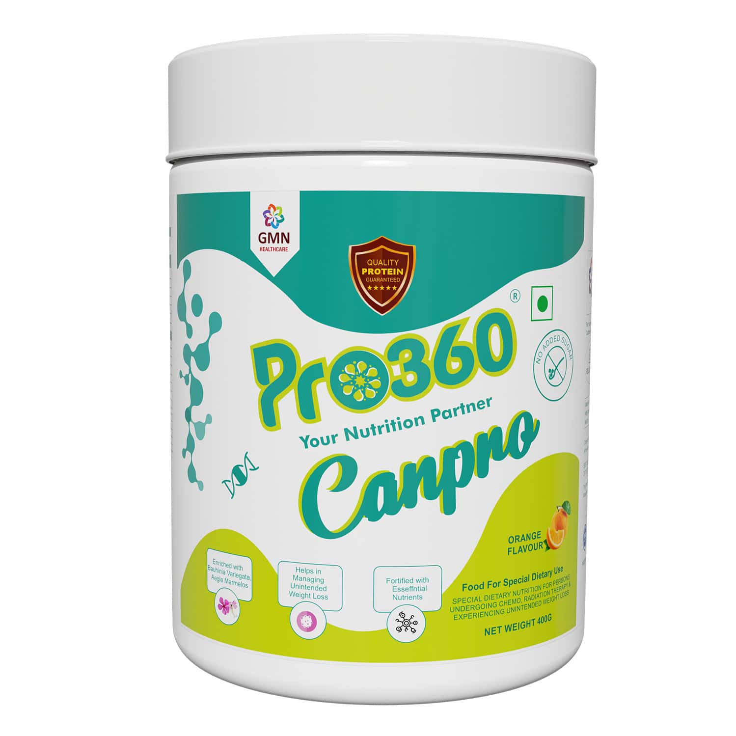 Pro360 Canpro | Food For Special Dietary Use | Orange | Powder | Jar | 400 Gm