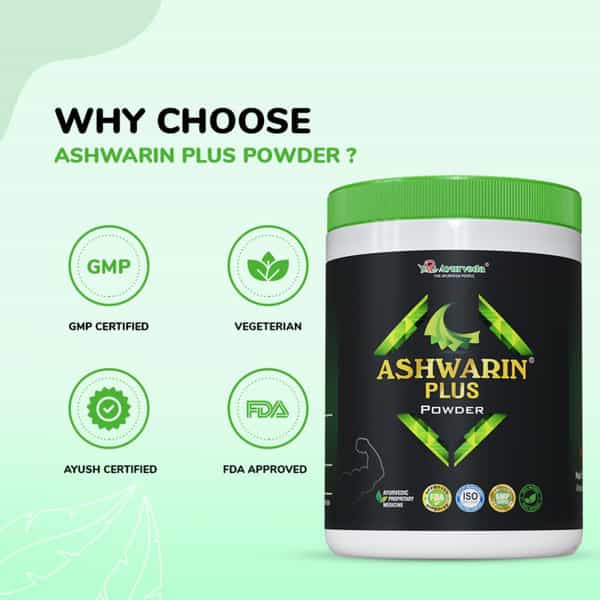 A R Ayurveda Ashwarin Plus Ashwagandha Powder- Ayurvedic Supplement For Strength - 200Gm