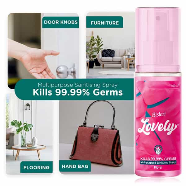 Bisleri Lovely Hand Sanitizer Spray- 100 Ml