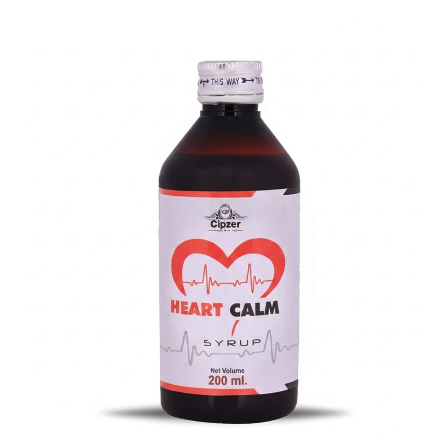 Cipzer Heart Calm Syrup | Herbal Heart Tonic| Control Cholesterol & Supports Blood Pressure | 200 Ml