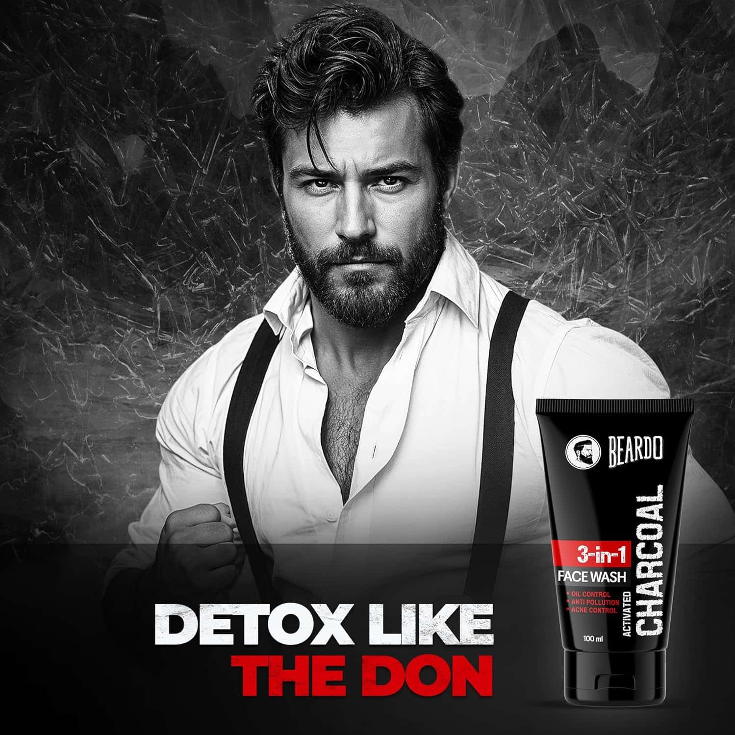 Beardo Charcoal Face Wash 3 In 1 | 100 Ml