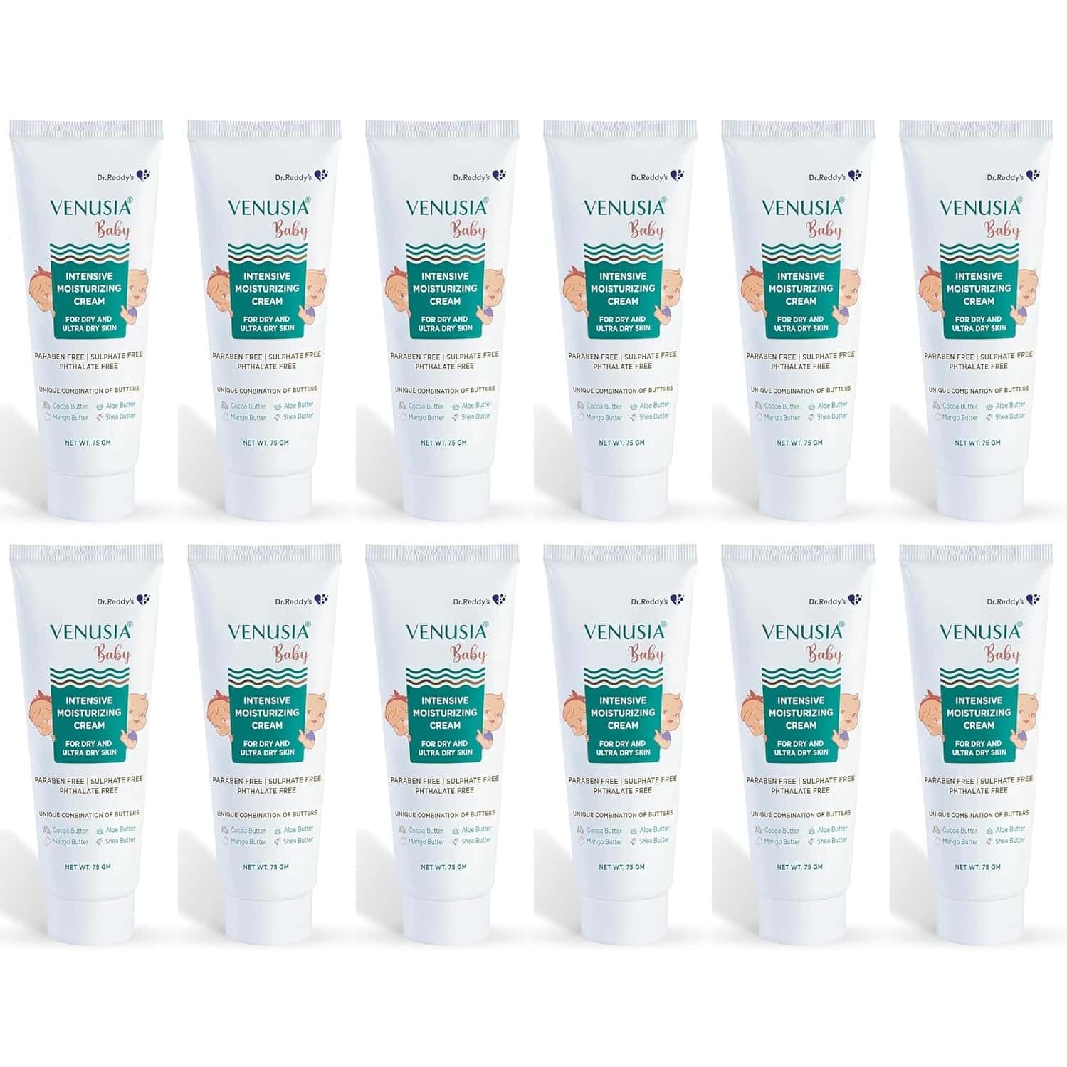 Venusia Baby Intensive Moisturizing Cream | 75 Gm | Pack Of 12