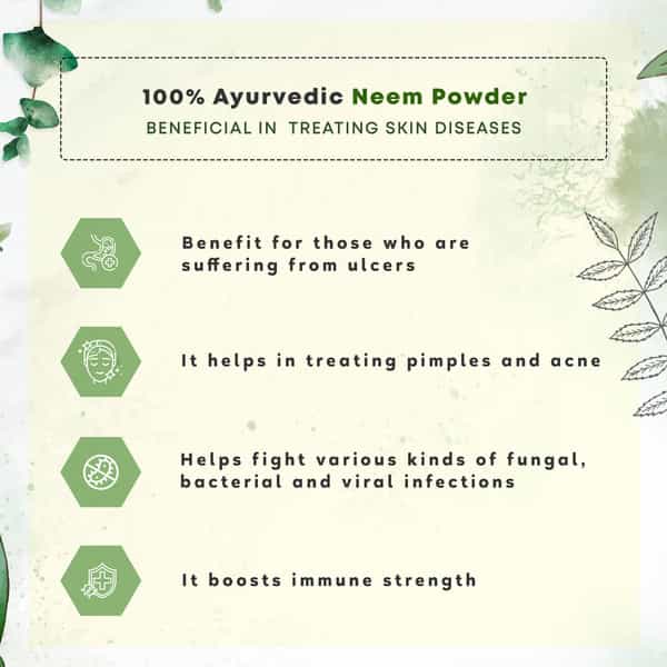 Four Seasons Neem Leaf Powder 100G | Skin & Hair Pack | Boost Immunity & Blood Purify (Pack Of 3)
