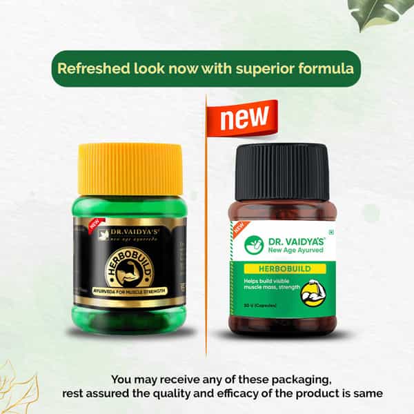 Dr. Vaidya's Herbobuild 50 Capsules Each - Pack Of 3