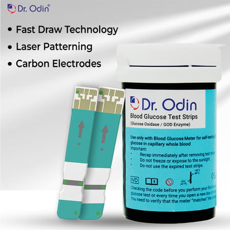 Dr. Odin Gls-73 God Blood Glucose Test Strips With God Monitoring System (100 Test Strips)