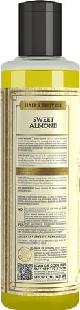 Khadi Natural Sweet Almond Oil 210 Ml