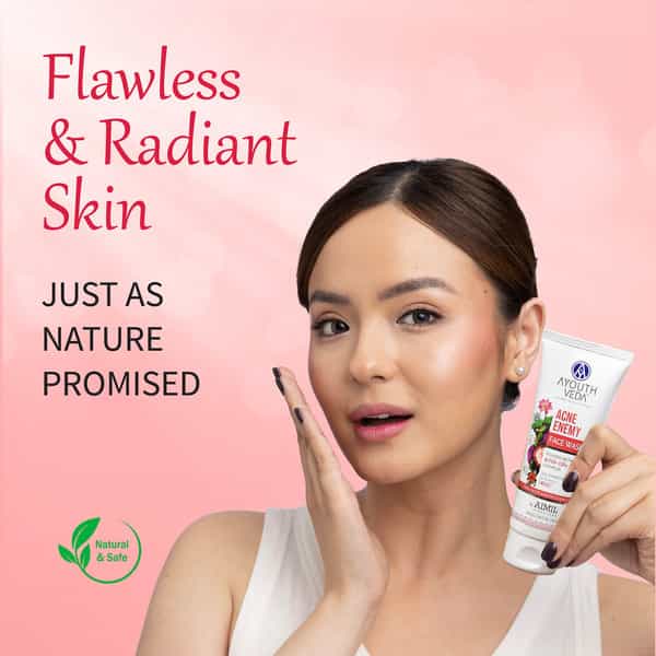 Ayouthveda Acne Enemy Face Wash Gel With Alpha-Cure Complex To Combat Acne & Control Oil 100 Ml