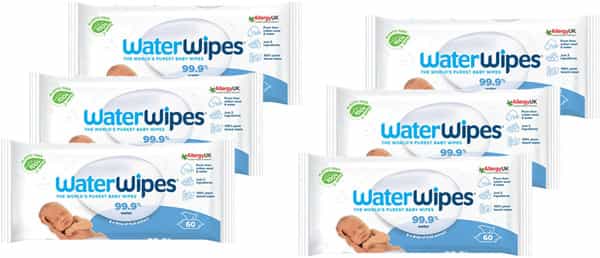 Waterwipes Biodegradable | 60 Wipes | Pack Of 6