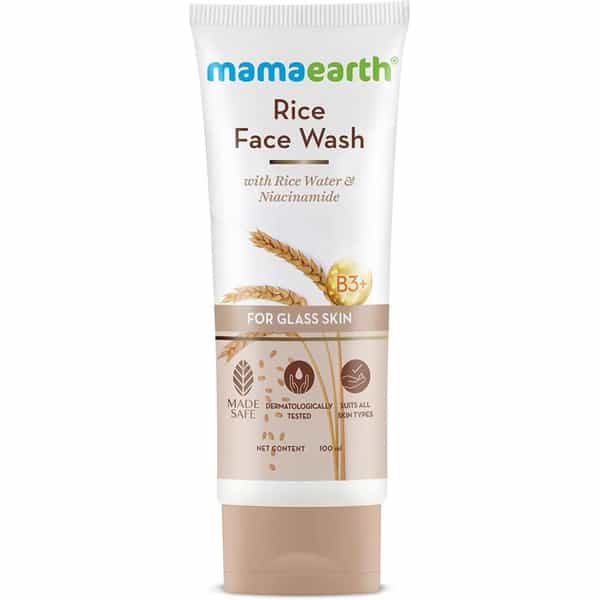 Mamaearth Rice With Rice Water & Niacinamide For Glass Skin Face Wash (100 Ml)