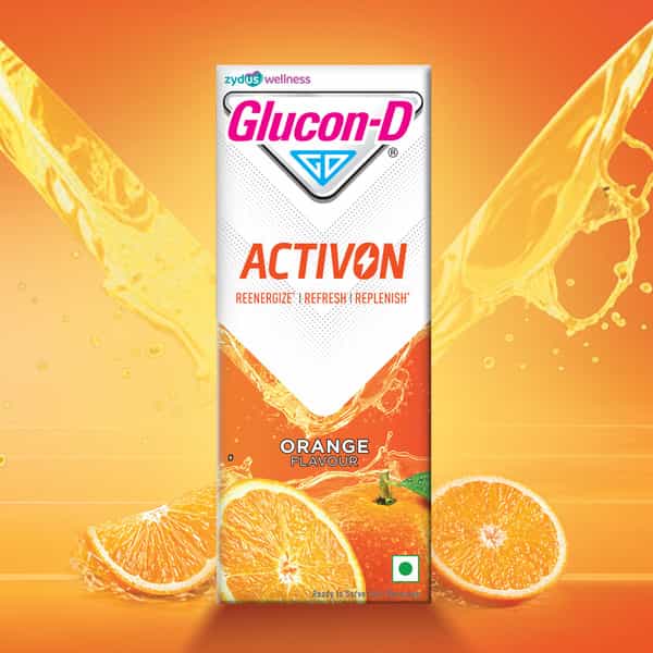 Glucon-D Activon | Ready To Drink Beverage | Replenishes | Reenergizes | Orange Flavour | 200Ml