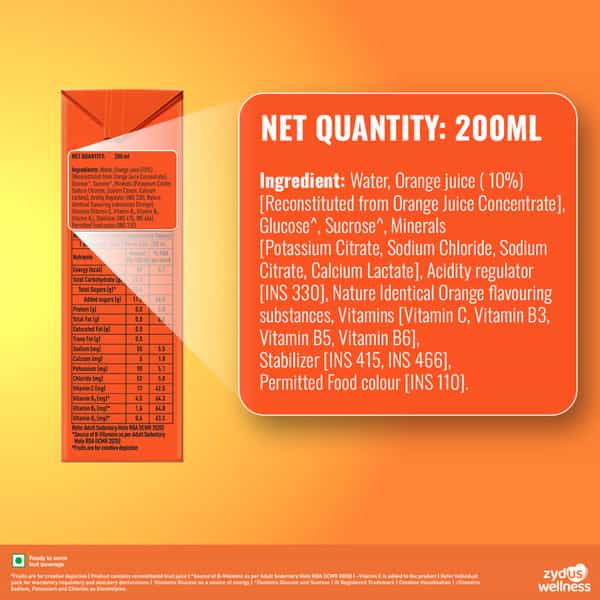 Glucon-D Activon | Ready To Drink Beverage | Replenishes | Reenergizes | Orange Flavour | 200Ml