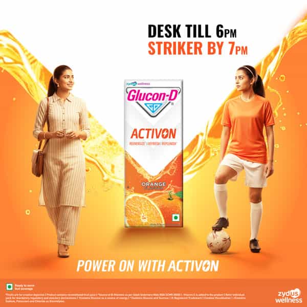 Glucon-D Activon | Ready To Drink Beverage | Replenishes | Reenergizes | Orange Flavour | 200Ml