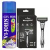 Vi-John Combo Pack Of Master Stroke 5 Blade Razor & Fruit Fusion Shaving Foam 400Ml