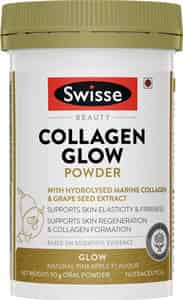 Swisse Beauty Collagen Glow Powder With Hydrolised Marine Collagen And Grape Seed Extract- 90g