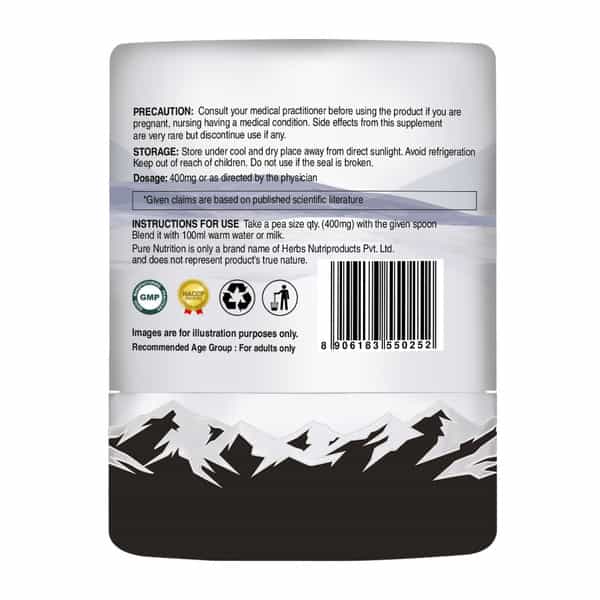 Pure Nutrition Original Himalayan Shilajit Resin - 100% Ayurvedic Shilajit | With Certificate |20G )
